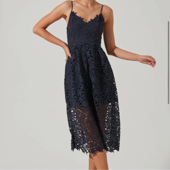 ASTR the Label A Line Lace Midi Dress - Picture 2 of 5